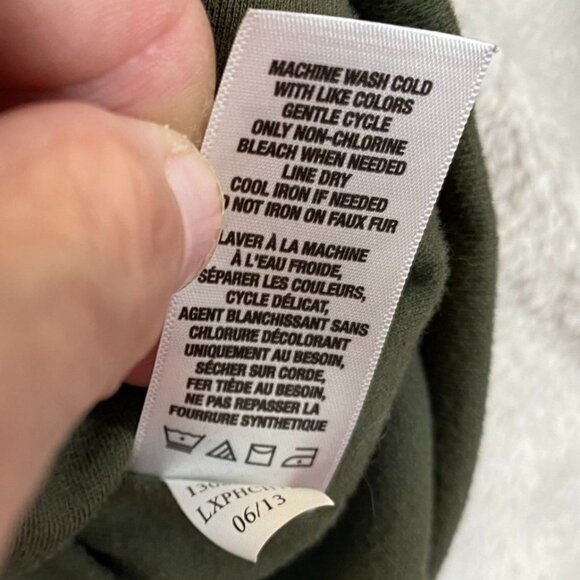 Aéropostale Women's Faux Fur Collar Full Zip Jacket XL Army Green Olive Green - Picture 7 of 11